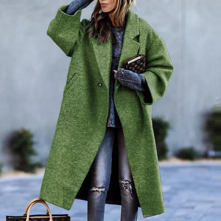 Wollen jas - oversized - lang - damesjas - winterjas