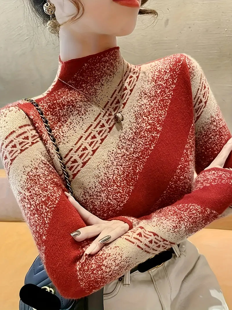 Mayla - elegante gestreepte gebreide trui