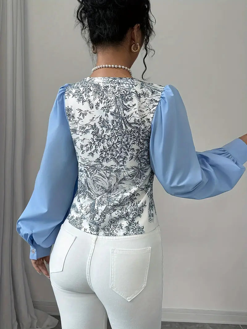 Joycie - vintage katoenen blouse met pofmouwtjes