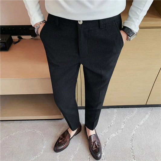 Willem - casual broek van wafelstof