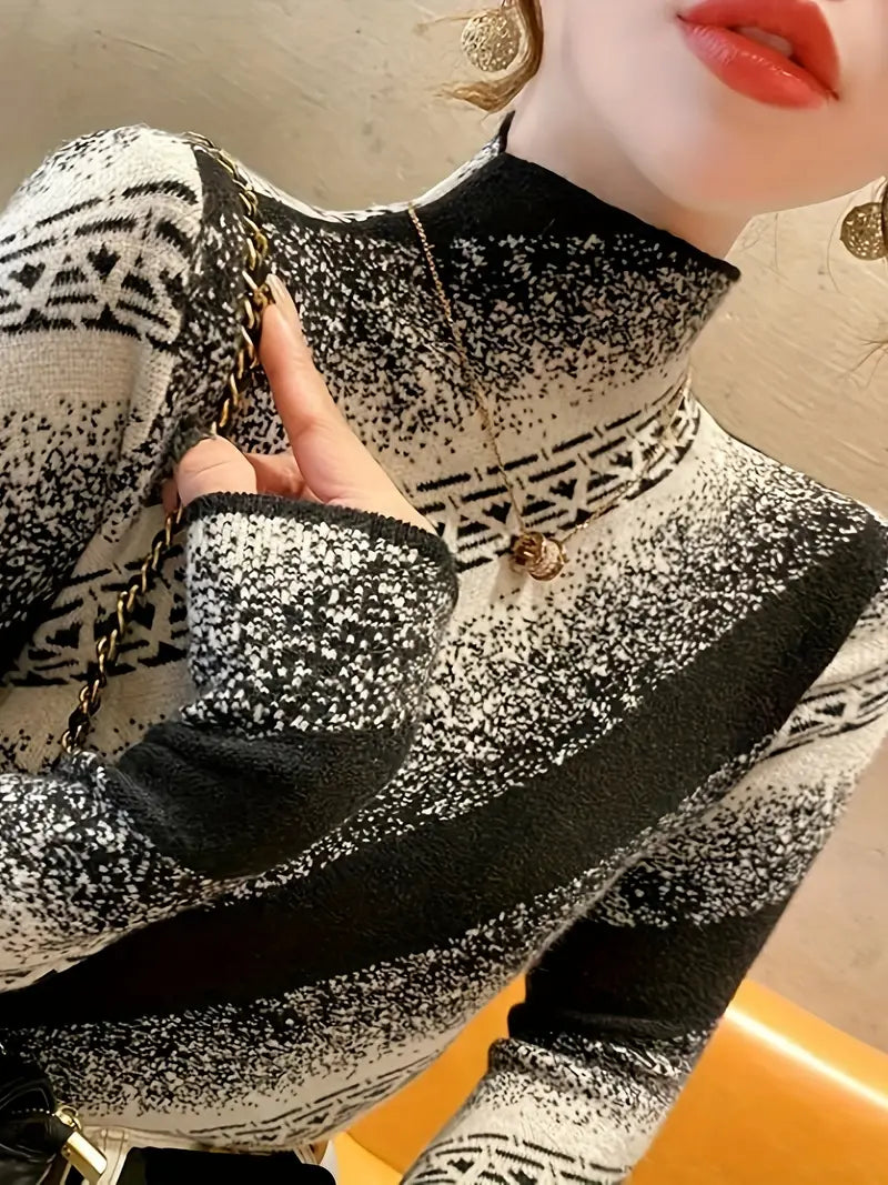 Mayla - elegante gestreepte gebreide trui