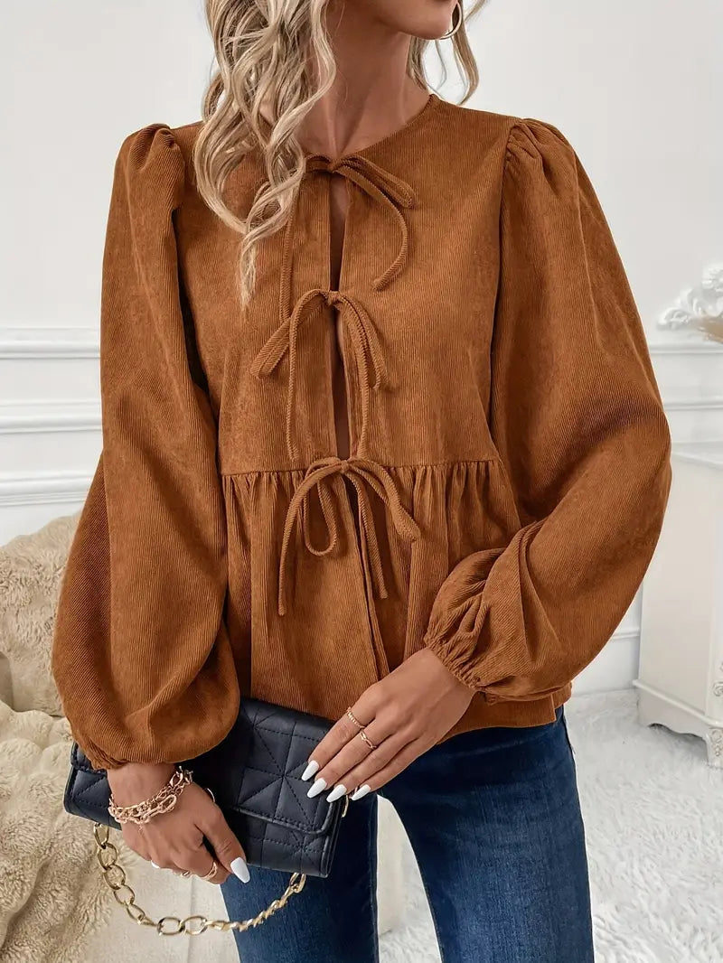 Hilma - stijlvolle corduroy blouse