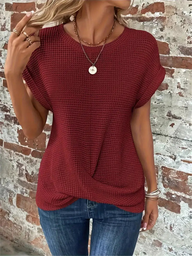 Aurelia – casual top met korte mouwen en ronde hals