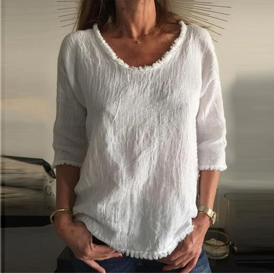 Casual linnen top - comfortabel & stijlvol