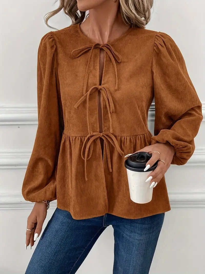 Hilma - stijlvolle corduroy blouse