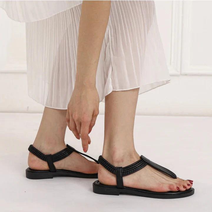 Alinee - sandalen met gevlochten bandjes voor dames - elegant