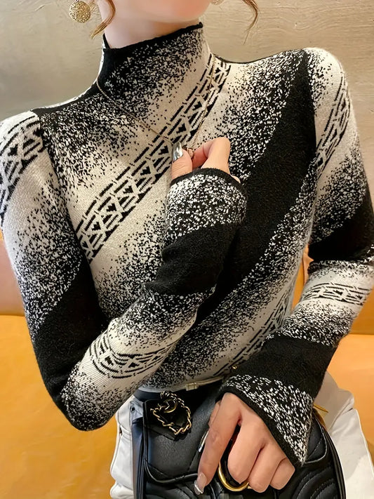 Mayla - elegante gestreepte gebreide trui