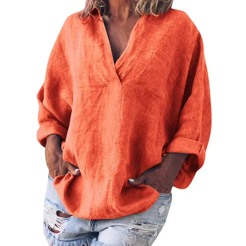Jutta | t-shirt met lange mouwen en assertieve stijl