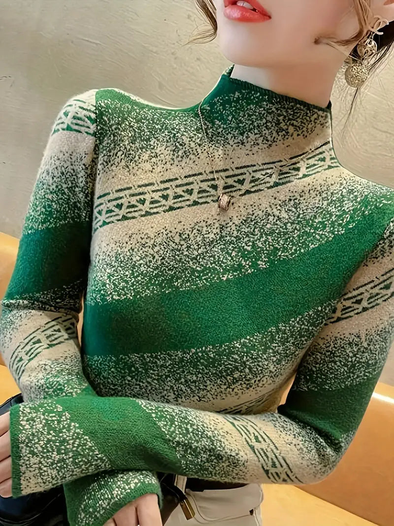 Mayla - elegante gestreepte gebreide trui