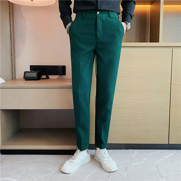 Willem - casual broek van wafelstof