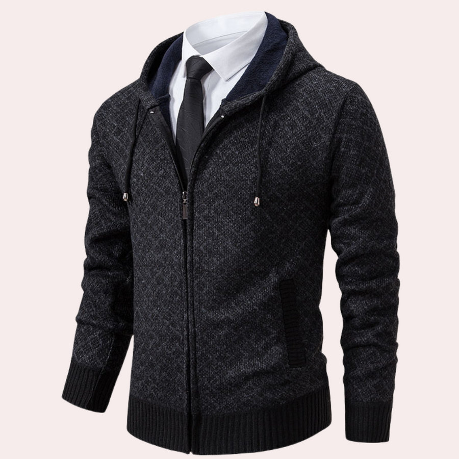 Kekoa- stijlvol gebreid vest met capuchon voor heren