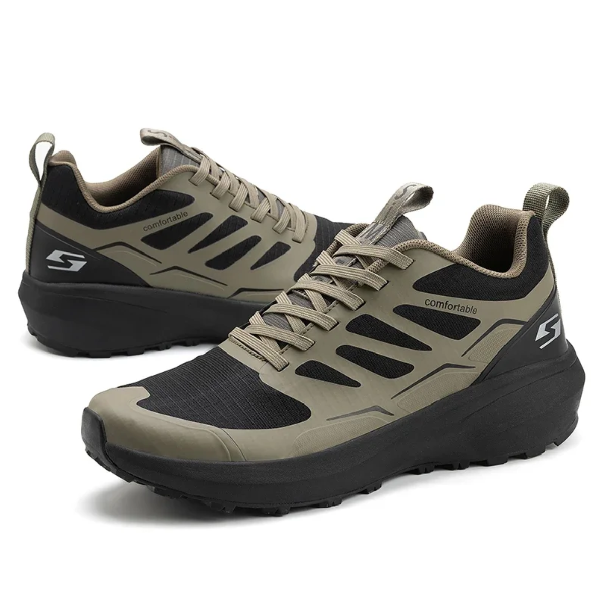 Comfortabele wandelschoenen voor heren met steunzolen