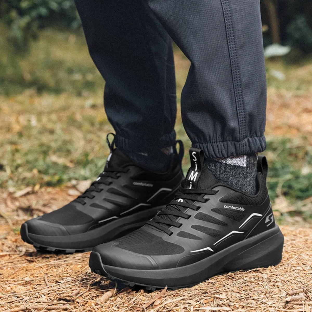 Comfortabele wandelschoenen voor heren met steunzolen