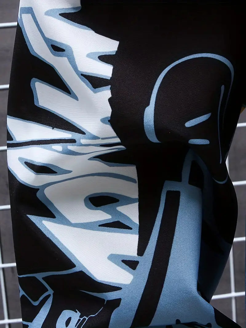 David – modieus graffiti-windjack voor heren