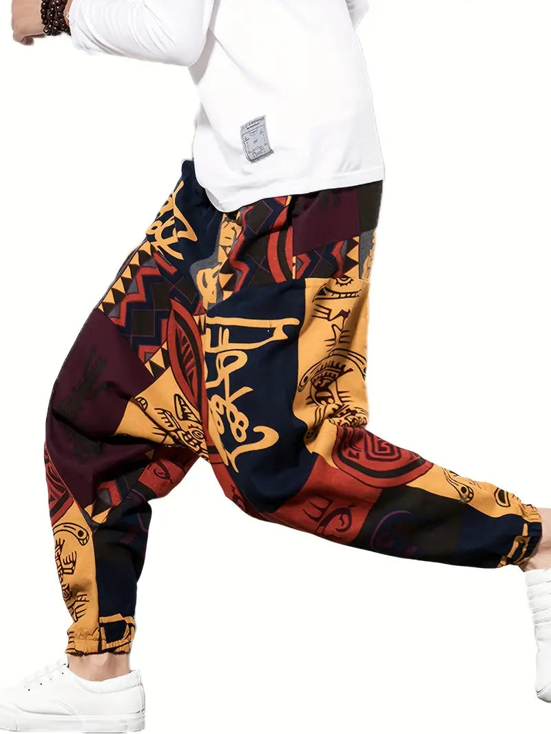 Christopher herenjoggingbroek met tribalprint