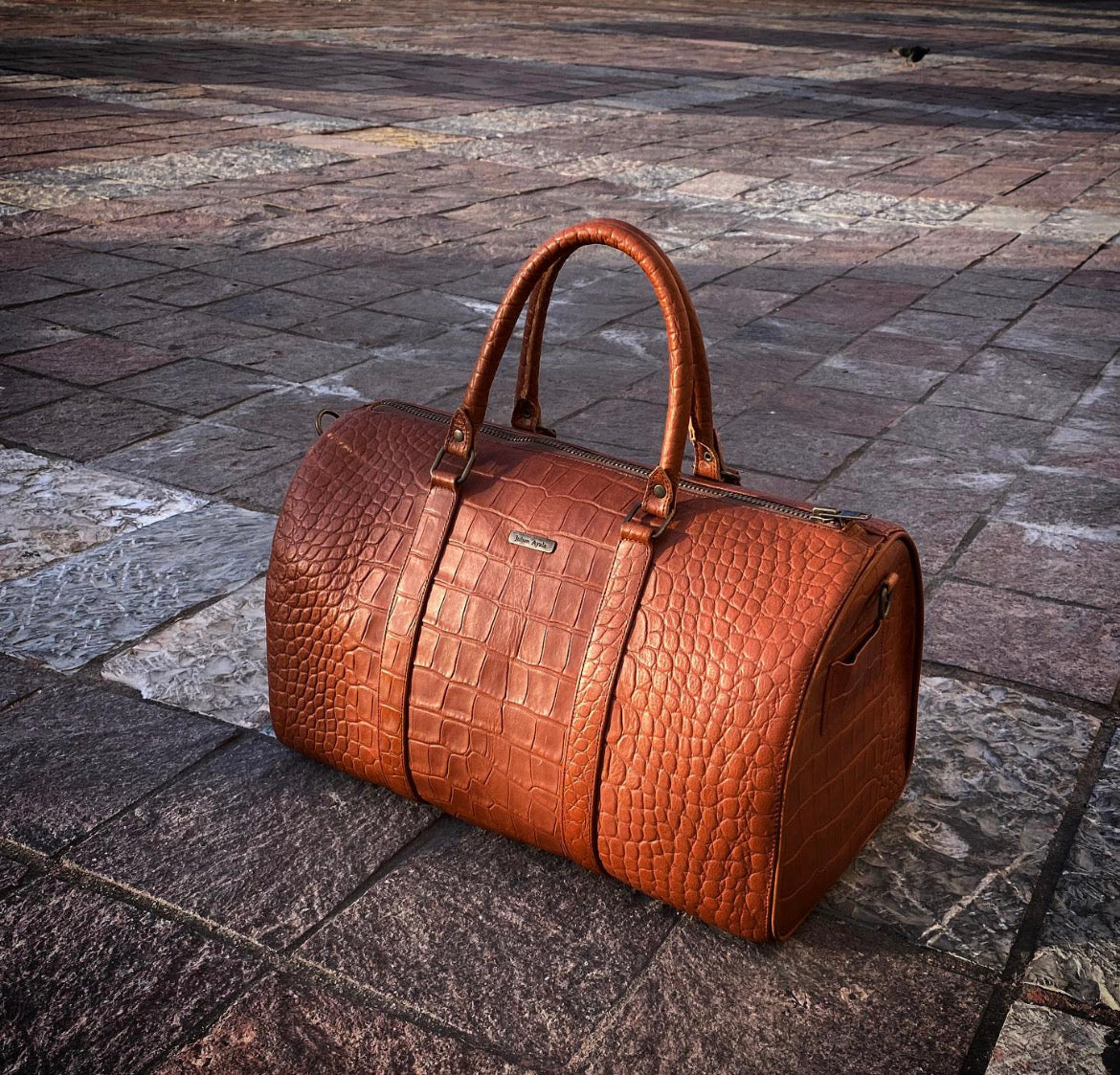 Arie - Stijlvolle grote leren reistas