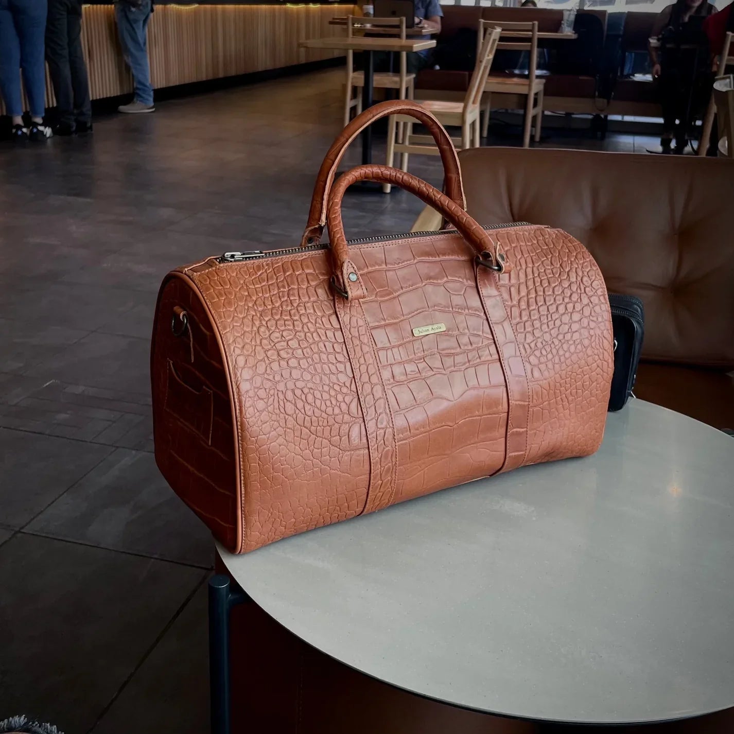 Arie - Stijlvolle grote leren reistas