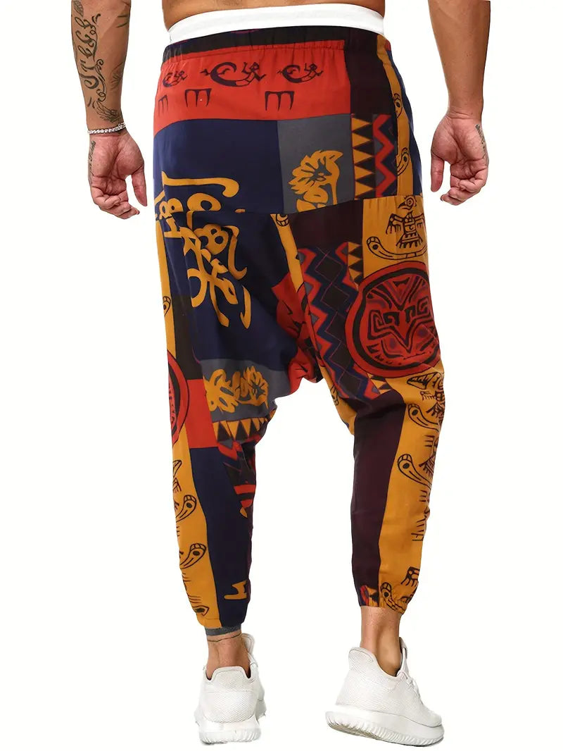 Christopher herenjoggingbroek met tribalprint