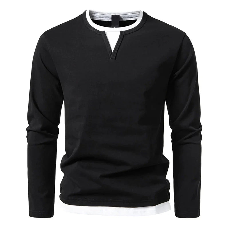 Diego | henley met lange mouwen