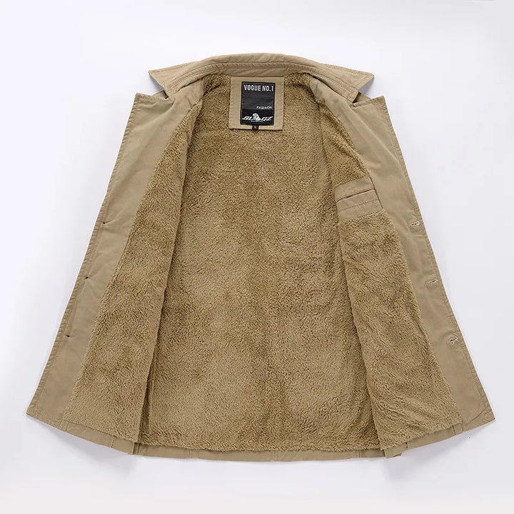 Lodewijk - elegante geïsoleerde lange trenchcoat voor heren