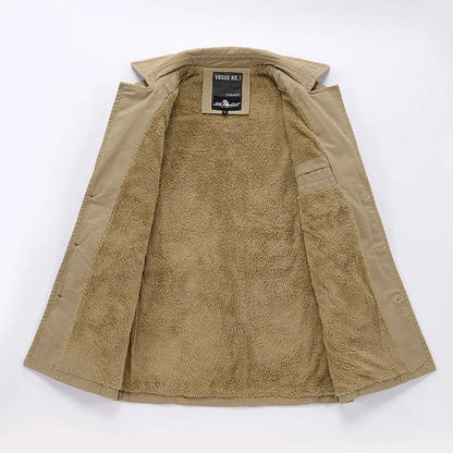 Lodewijk - elegante geïsoleerde lange trenchcoat voor heren