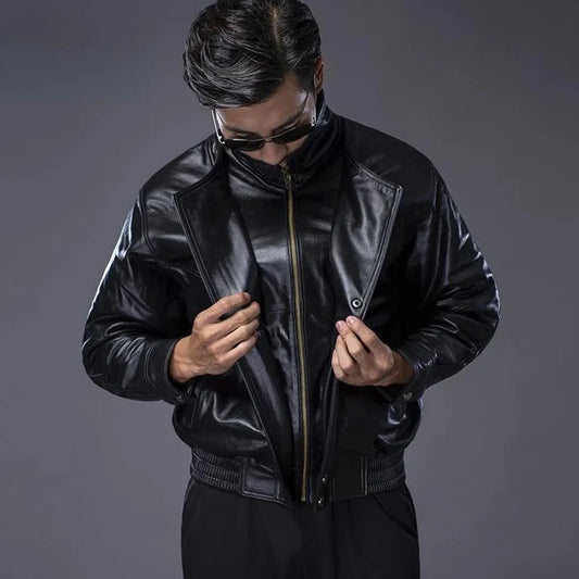 Erwin - klassiek zwart bikerjack voor heren