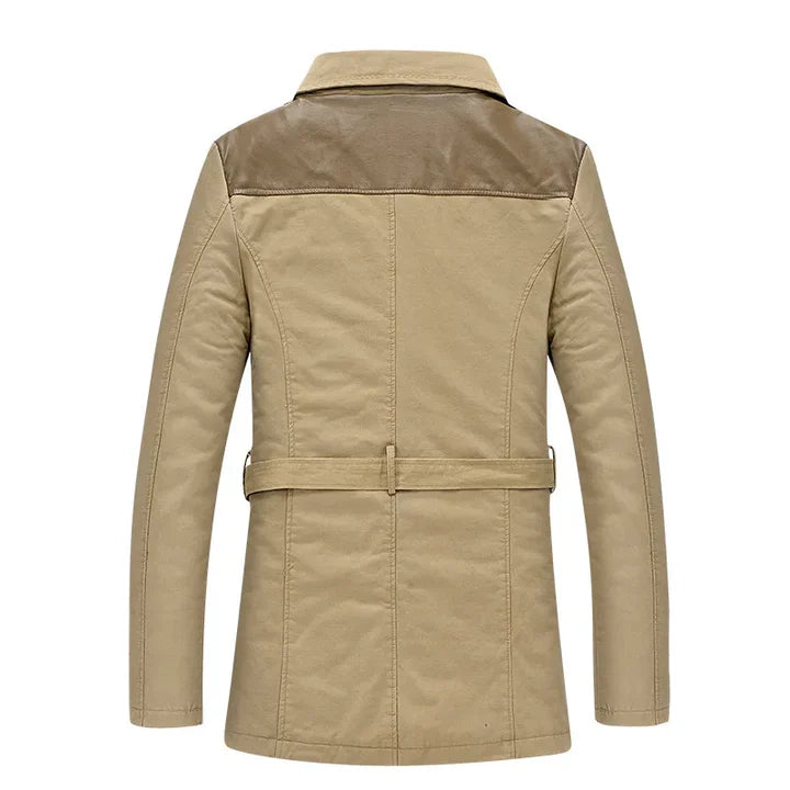 Lodewijk - elegante geïsoleerde lange trenchcoat voor heren