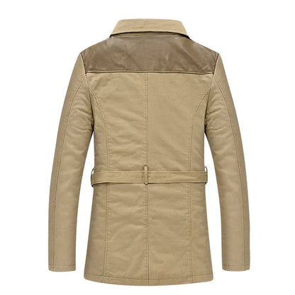Lodewijk - elegante geïsoleerde lange trenchcoat voor heren