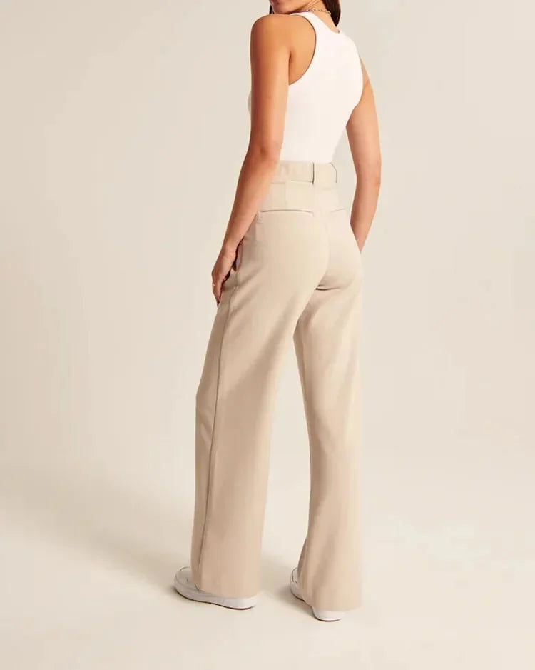 Waverly - broek met hoge taille en wijde pijpen