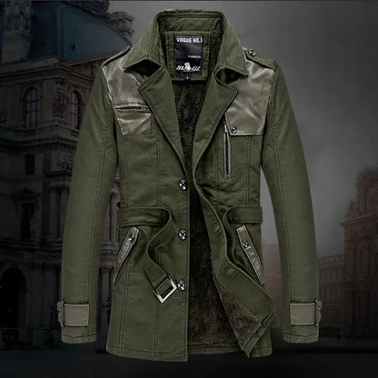 Lodewijk - elegante geïsoleerde lange trenchcoat voor heren