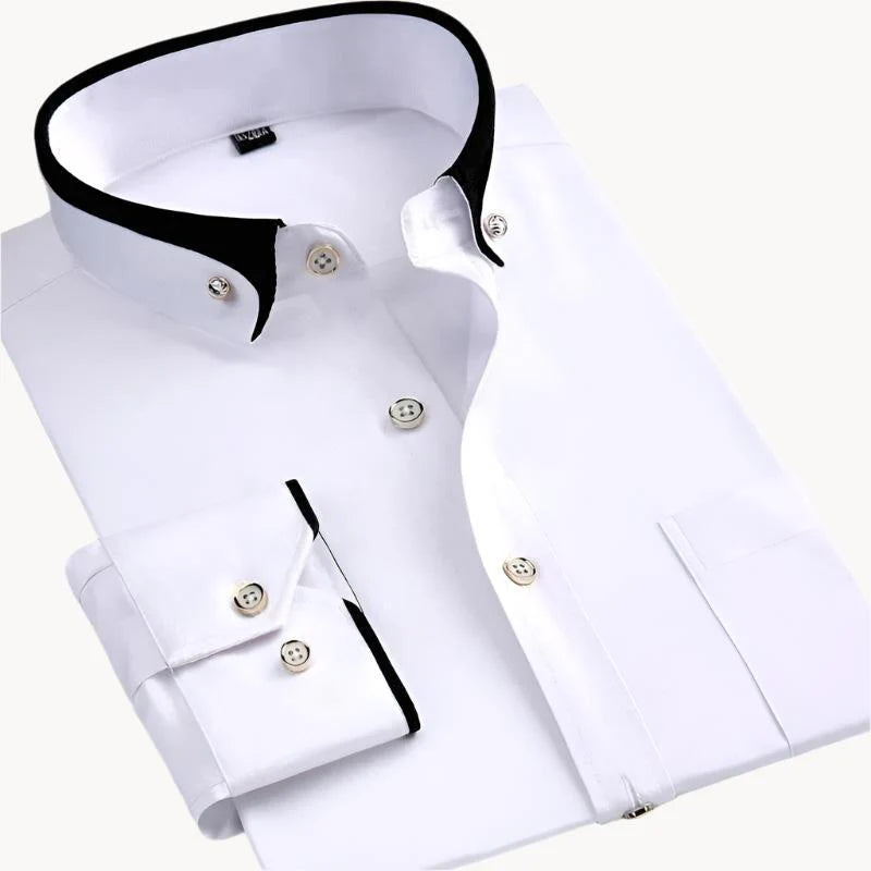 Isaak - tijdloze elegantie en de hele dag comfort herenoverhemd met lange mouwen