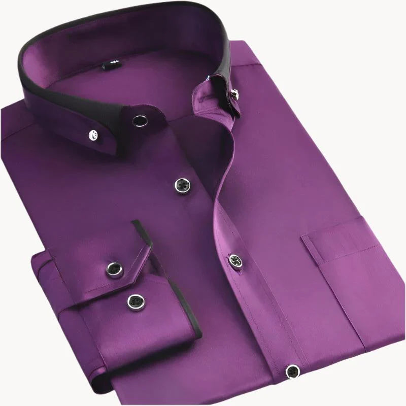 Isaak - tijdloze elegantie en de hele dag comfort herenoverhemd met lange mouwen