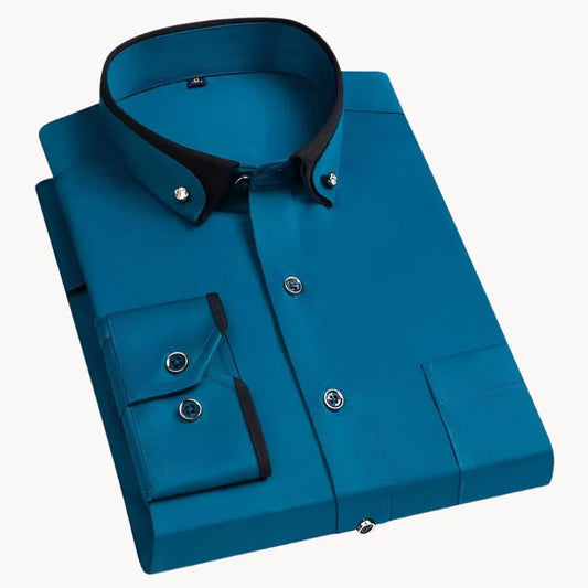 Isaak - tijdloze elegantie en de hele dag comfort herenoverhemd met lange mouwen