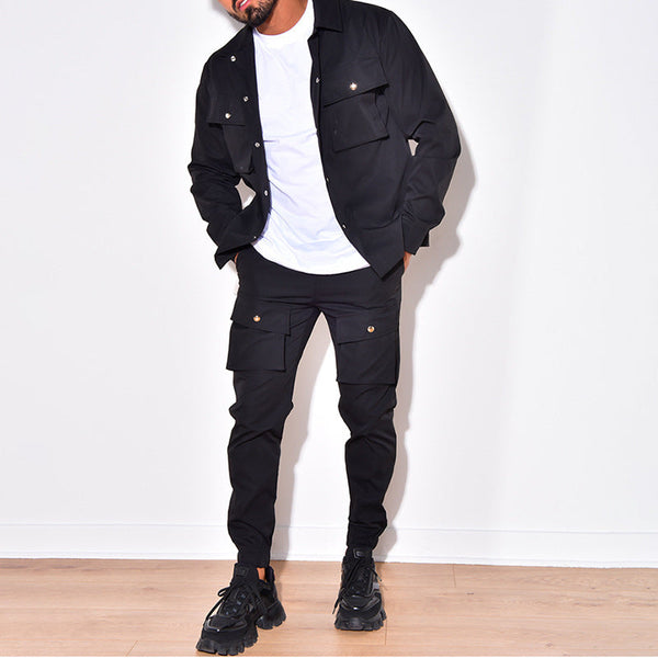 Adrian - cargo-outfit voor heren (shirt en broek)