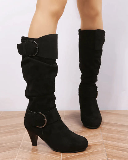 Zachte hoge laarzen voor dames