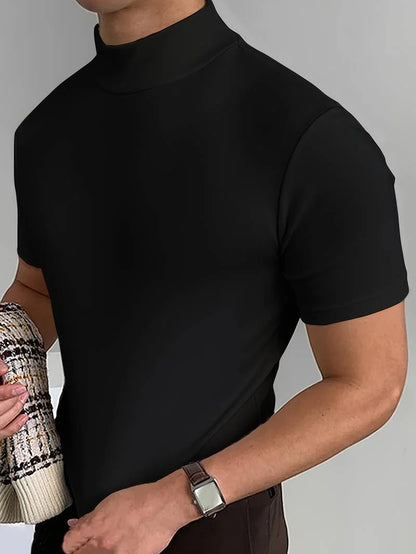 Radoslav - stijlvol t-shirt met opstaande kraag voor heren