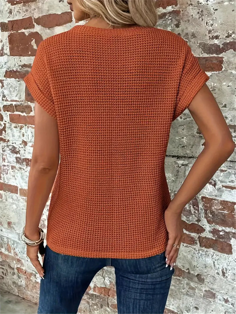 Aurelia – casual top met korte mouwen en ronde hals