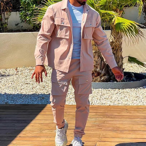 Adrian - cargo-outfit voor heren (shirt en broek)