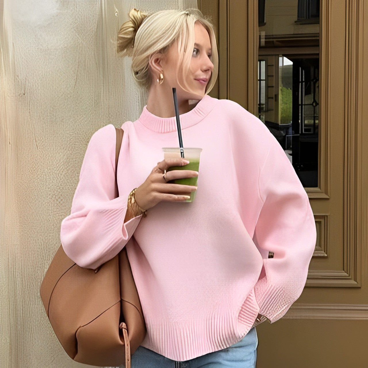 Azuma - trui met lange mouwen en ronde halslijn