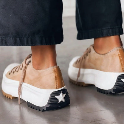 Leren platform sneakers