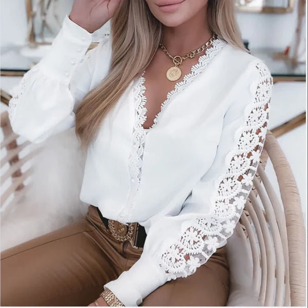 Hazel - elegante witte damesblouse