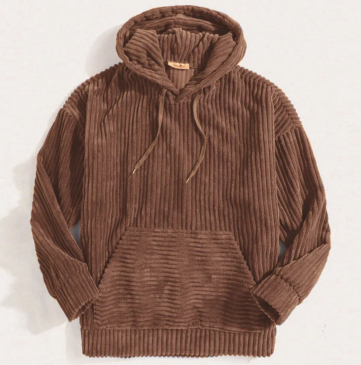 Hoogwaardig corduroy jack met capuchon voor heren