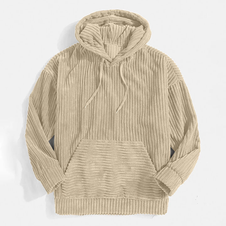 Hoogwaardig corduroy jack met capuchon voor heren