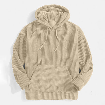 Hoogwaardig corduroy jack met capuchon voor heren