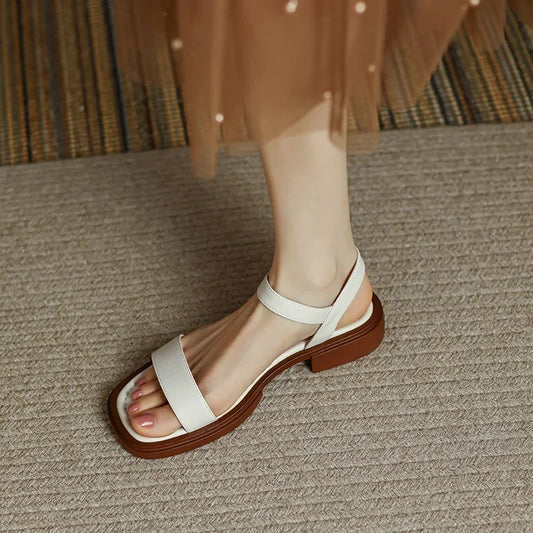 Feby | leren flats voor vrouwen comfort & stijl