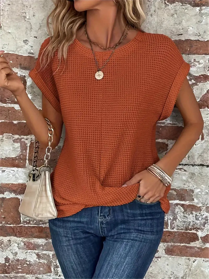 Aurelia – casual top met korte mouwen en ronde hals