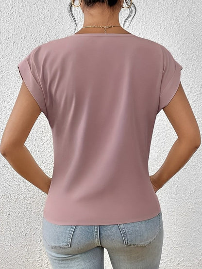 Garance - shirt met korte mouwen en knoopdetail