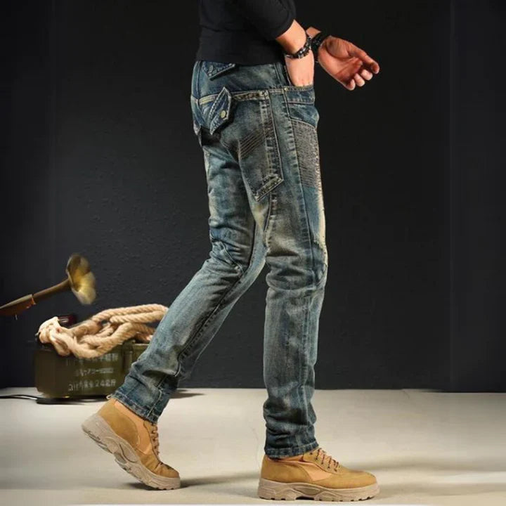 Johannes - klassieke gepatchte denim jeans