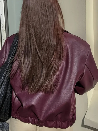 Cassidy - stijlvol, oversized leren jack