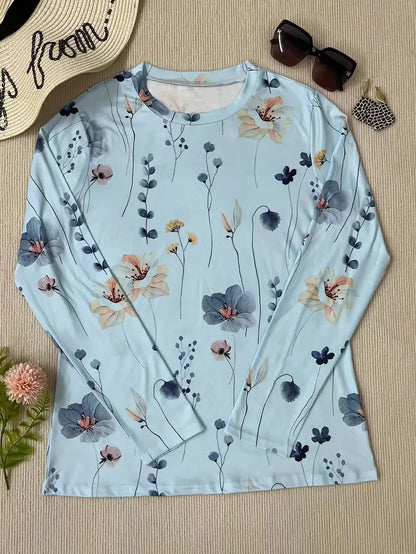 Hester - t-shirt met lange mouwen en bloemenprint
